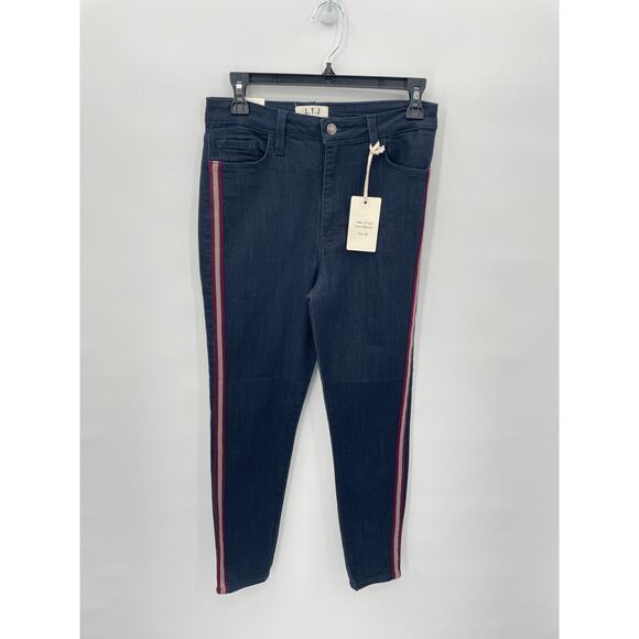 Letters to Juliet NWT Side Stripe Skinny Dark Wash Denim Jean // 28 - Picture 1 of 9